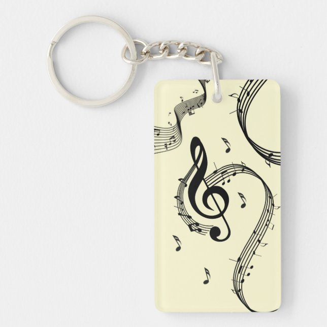 Climactic G Clef Yellow Key Ring (Front)