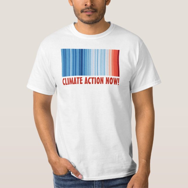 Climate Action NOW! Fossil Fuel to Renewable NOW! T-Shirt (Front)