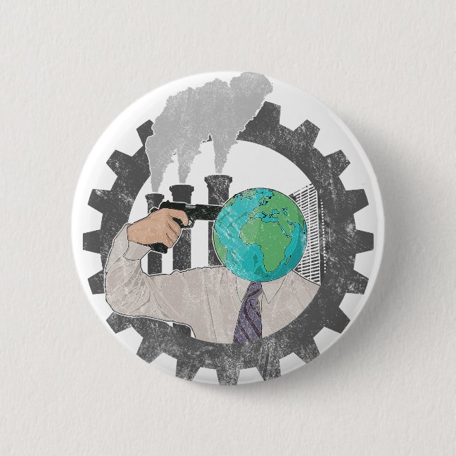 Climate Change 6 Cm Round Badge (Front)