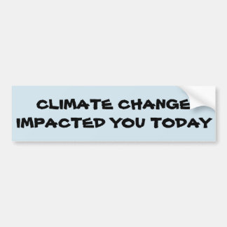 Climate change awareness bumper sticker