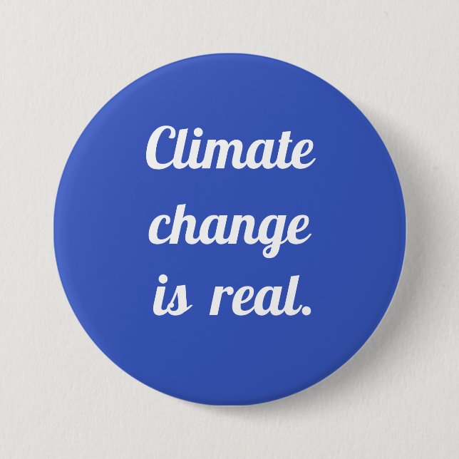 Climate Change: Blue Button (Front)