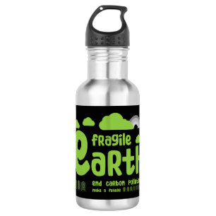 Climate Change Carbon Pollution Action T-Shirt 532 Ml Water Bottle