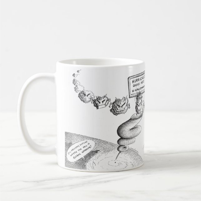 Climate Change Cartoon Coffee Mug (Left)