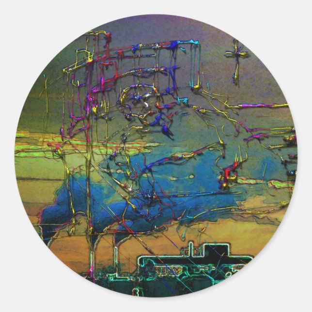 Climate Change Classic Round Sticker (Front)