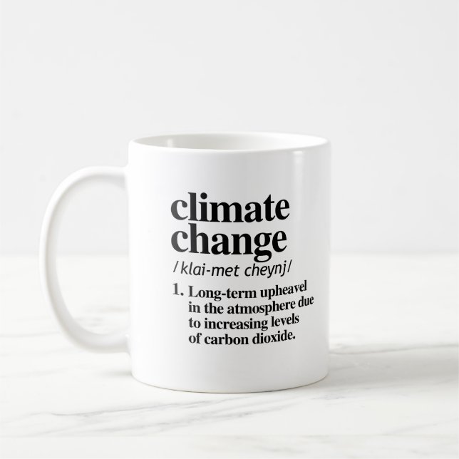 Climate Change Definition Coffee Mug (Left)