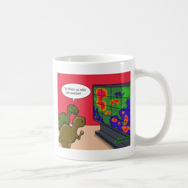 Climate Change Dinosaurs Coffee Mug (Right)