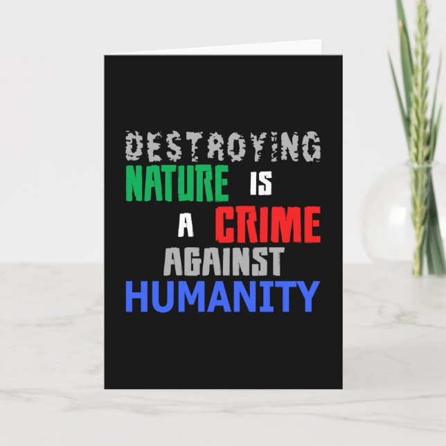 Climate Change Earth Future Planet CO2 Gift Idea Card (Front)