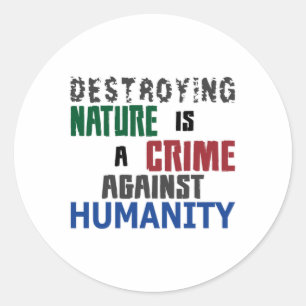 Climate Change Future Planet Earth CO2 Global Gift Classic Round Sticker