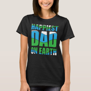 Climate Change  Global Warming Happiest Dad On Ear T-Shirt