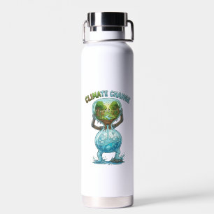 Climate Change Hourglass — Nature & Ice Melting Ea Water Bottle