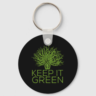 Climate Change Keep It Green Save The Planet Key Ring