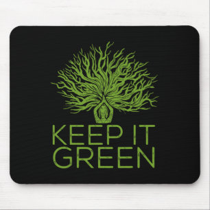 Climate Change Keep It Green Save The Planet Mouse Mat