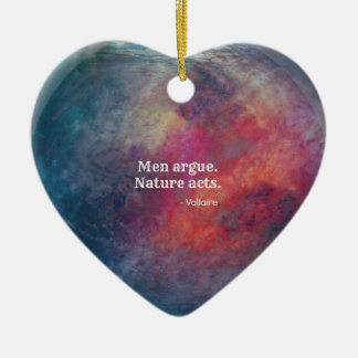 Climate Change: "Men Argue - Nature Acts" Design Ceramic Tree Decoration