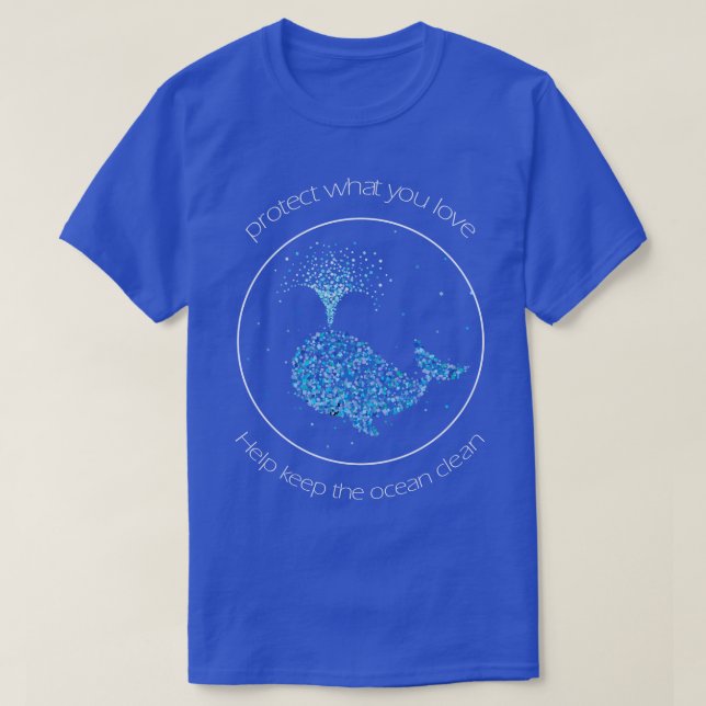 Climate Change Ocean Whale Environmental Protectio T-Shirt (Design Front)