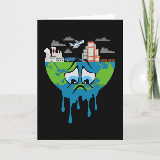 Climate Change Planet Future Earth CO2 Gift Idea Card (Front)