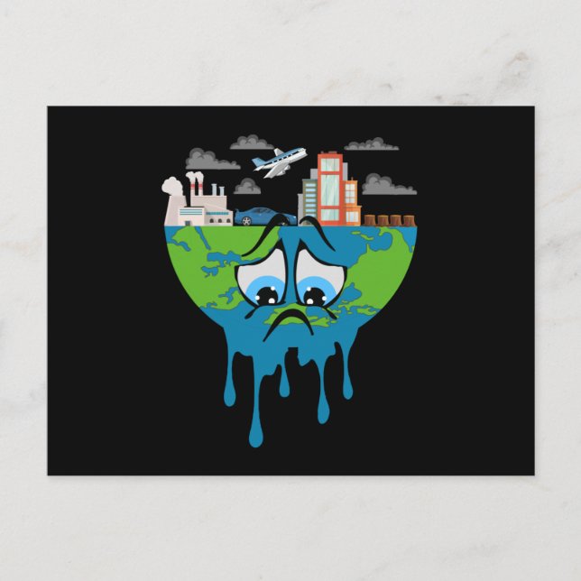 Climate Change Planet Future Earth CO2 Gift Idea Postcard (Front)