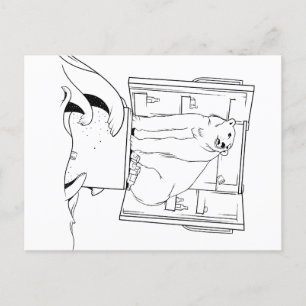 Climate Change Polar Bear Holiday Postcard