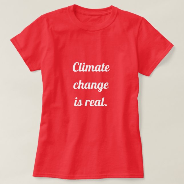 Climate Change: Red T-Shirt (Design Front)
