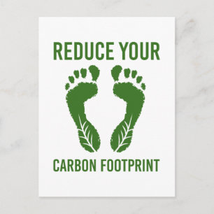 Climate Change Reduce Your Carbon Footprint Gift Postcard