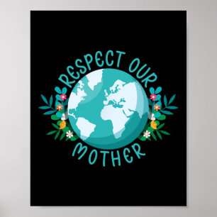 Climate Change Respect Our Mother Save The Planet Poster