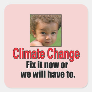 Climate Change Square Sticker