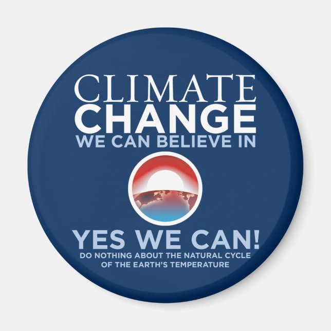 Climate Change - Yes We Can Obama Parody Magnet (Front)