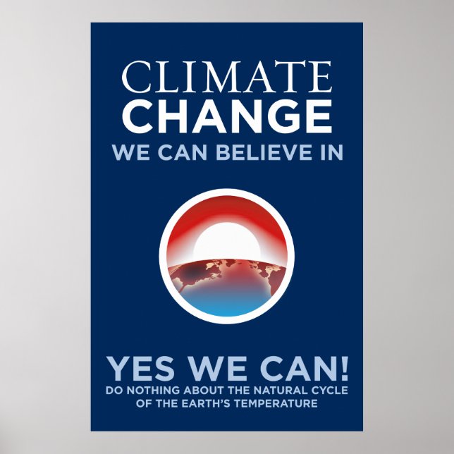 Climate Change - Yes We Can Obama Parody Poster (Front)