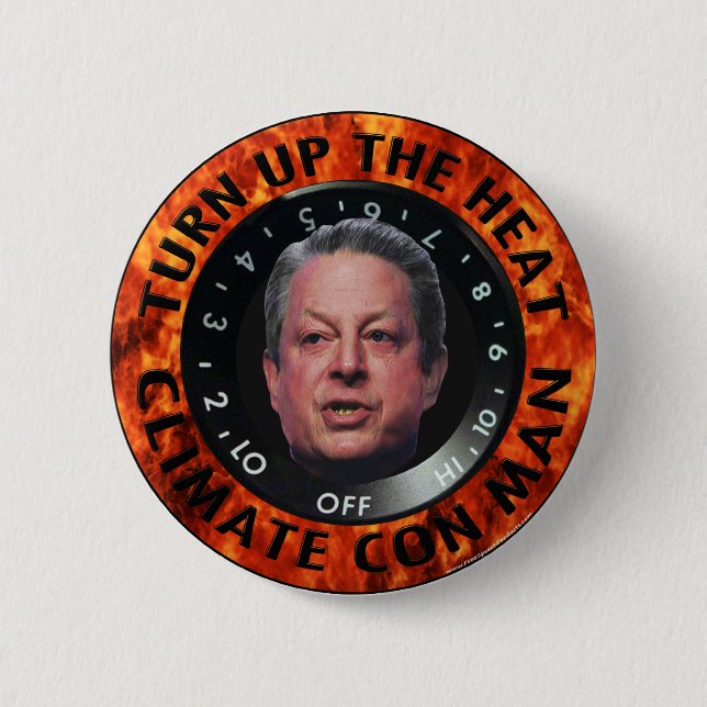 Climate Con Man 6 Cm Round Badge (Front)