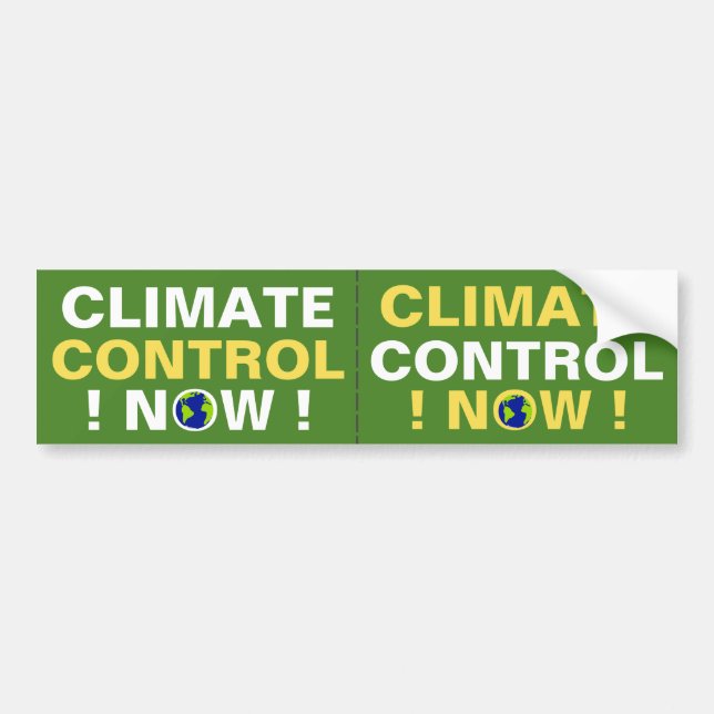 CLIMATE CONTROL NOW! BUMPER STICKER (Front)
