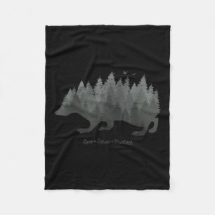 Climate Environmental Protection I Nature Hedgehog Fleece Blanket