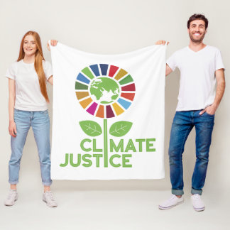 Climate Justice UN Global Goals 2030 SDGs Fleece Blanket