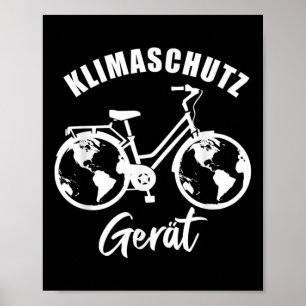 Climate Protection Device, Cool Bicycle Gift, Envi Poster