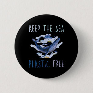 Climate Protection Whale Environmental Protection  6 Cm Round Badge