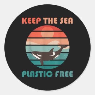 Climate Protection Whale Environmental Protection  Classic Round Sticker