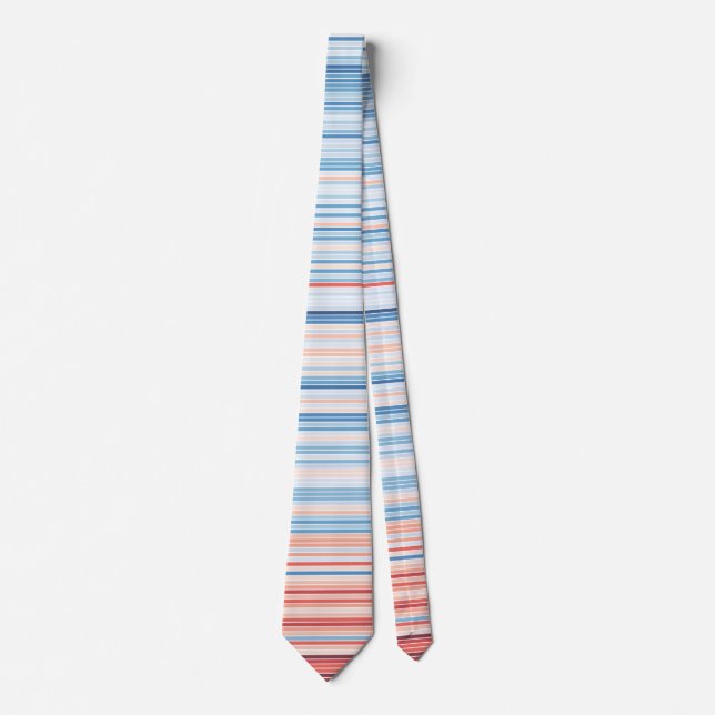 Climate Stripes Krawatte Deutschland 1881-2019 Tie (Front)