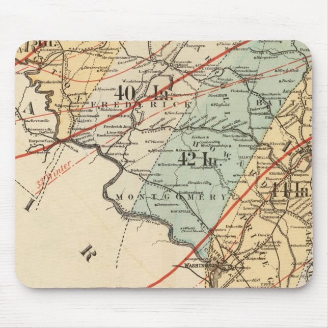 Climatological map of the State of Maryland Mouse Mat (Front)