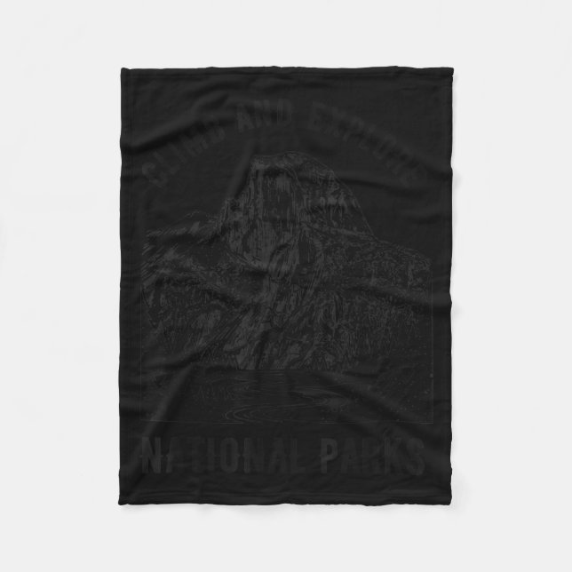 Climb and explore national parks mountain fleece blanket (Front)