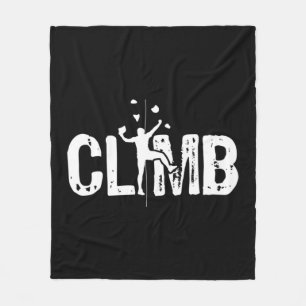 Climb Bouldering Wall Climber Rock Climbing Mount Fleece Blanket