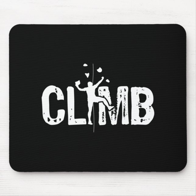 Climb  Bouldering Wall Climber Rock Climbing Mount Mouse Mat (Front)