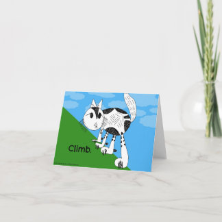 Climb! Cute Kitty Notecard