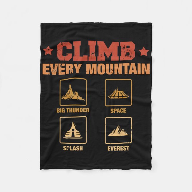 Climb Every Mountain Big Thunder Space Splashs Eve Fleece Blanket (Front)