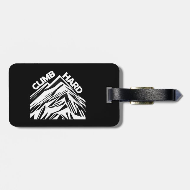 Climb Hard Mountaineering Luggage Tag (Back Horizontal)
