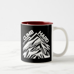 Climb Hard Mountaineering Two-Tone Coffee Mug