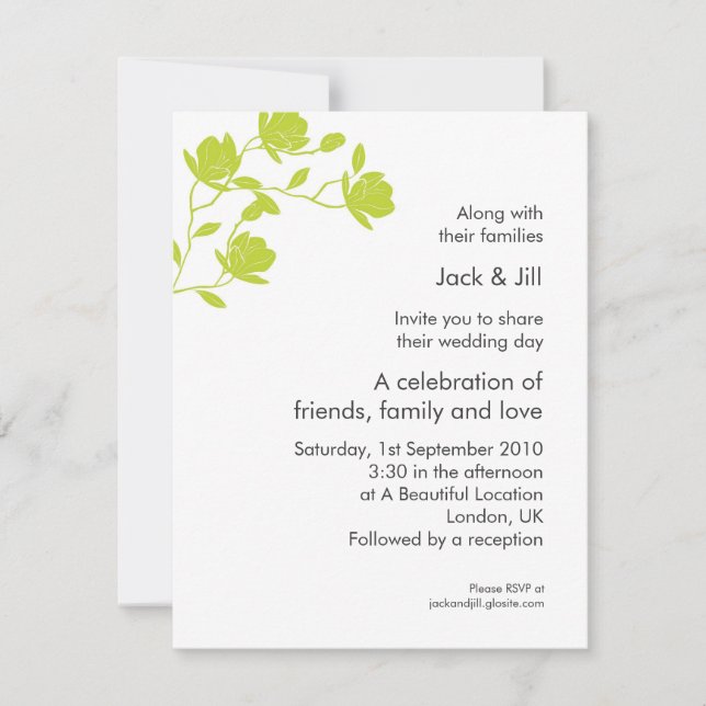 Climb High (lime) 4.25x5.5 Invitation (Front)