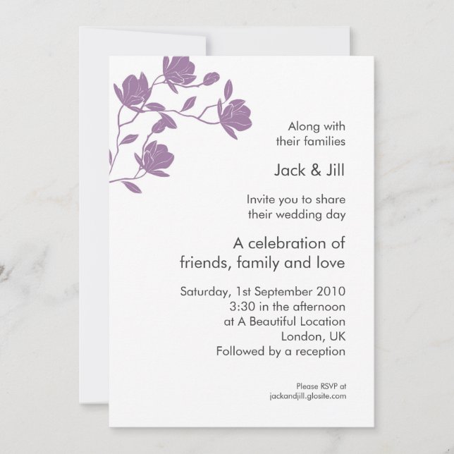 Climb High (purple) 5x7 Invitation (Front)