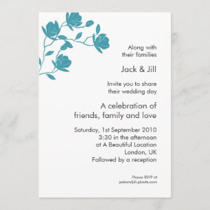Climb High (teal on white) 5x7 Invitation