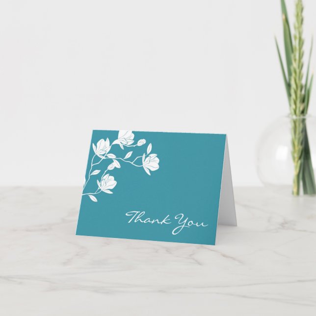 Climb High (white on teal) - Thank You notecard (Front)