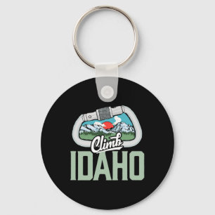 Climb Idaho - Retro Rock Climbing Vintage Carabine Key Ring