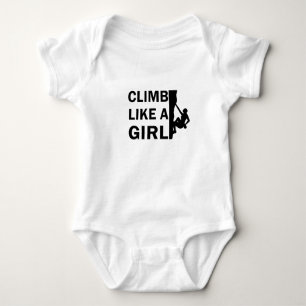 Climb like a girl baby bodysuit