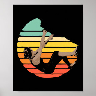 Climb Like A Girl Rock Climber Climbing Bouldering Poster